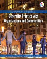 Generalist practice with organizations and communities / Karen K. Kirst-Ashman