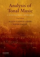 Analysis of tonal music : a Schenkerian approach /