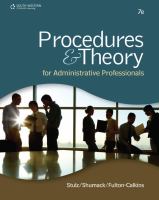 Procedures & theory for administrative professionals /