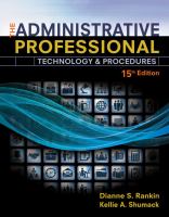 The administrative professional : technology & procedures /