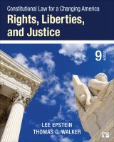 Constitutional law for a changing America : rights, liberties, and justice / Lee Epstein.