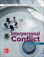 Interpersonal conflict / Joyce L. Hocker.