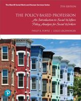 The policy-based profession : an introduction to social welfare policy analysis for social workers / Philip R. Popple