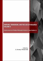 Torture, terrorism, and the use of violence /
