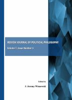Review journal of political philosophy.
