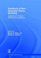 Handbook of item response theory modeling : applications to typical performance assessment /