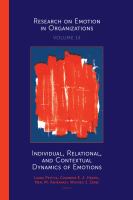 Individual, relational, and contextual dynamics of emotions /