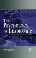 The psychology of leadership : new perspectives and research /