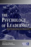 The psychology of leadership : new perspectives and research /
