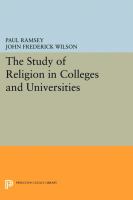 The Study of religion in colleges and universities.