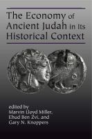 The economy of ancient Judah in its historical context /