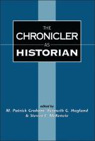 The Chronicler as historian /
