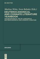 The Metaphorical Use of Language in Deuterocanonical and Cognate Literature /