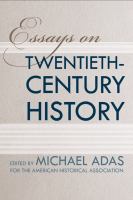 Essays on twentieth-century history /