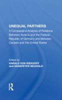 Unequal partners : a comparative analysis of relations between Austria and the Federal Republic of Germany and between Canada and the United States /