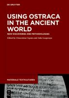 Using Ostraca in the Ancient World : New Discoveries and Methodologies /