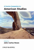 A concise companion to American studies /