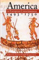 America in European consciousness, 1493-1750 /