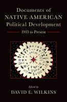 Documents of Native American political development : 1933 to present /