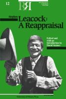 Stephen Leacock, a reappraisal