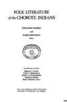 Folk literature of the Chorote Indians /