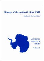 Biology of the Antarctic Seas XXII /
