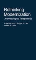 Rethinking modernization; anthropological perspectives.