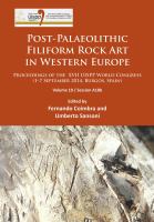 Post-palaeolithic filiform rock art in western Europe : proceedings of the XVII UISPP World Congress (1-7 September 2014, Burgos, Spain).
