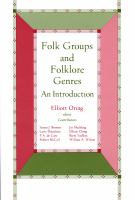 Folk groups and folklore genres : a reader /