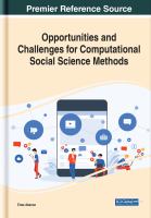 Opportunities and challenges for computational social science methods /