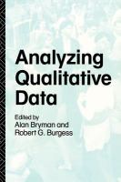 Analyzing qualitative data /