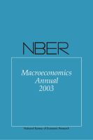 NBER macroeconomics annual 2003 /