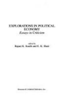 Explorations in political economy : essays in criticism /