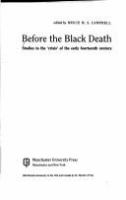 Before the Black Death : studies in the 'crisis' of the early fourteenth century /
