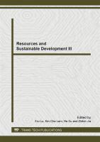 Resources and sustainable development III : selected, peer reviewed papers from the 2014 3rd International Conference on Energy and Environmental Protection (ICEEP 2014), April 26-28, 2014, Xi'an, China /