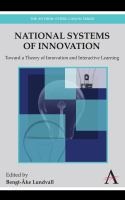 National systems of innovation : toward a theory of innovation and interactive learning /