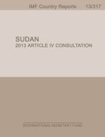 Sudan : 2013 Article IV Consultation.
