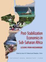 Post-stabilization economics in Sub-Saharan Africa : lessons from Mozambique /