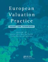 European valuation practice : theory and technique /