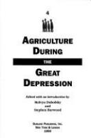 Agriculture during the Great Depression /