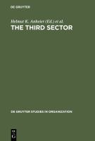 The Third sector : comparative studies of nonprofit organizations /