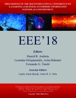 Proceedings of the 2018 International Conference on e-Learning, e-Business, Enterprise Information Systems, & e-Government : EEE '18 /