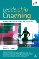 Leadership coaching working with leaders to develop elite performance /