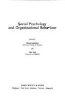 Social psychology and organizational behaviour /