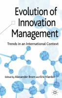 Evolution of innovation management : trends in an international context /
