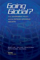 Going global? : U.S. government policy and the defense aerospace industry /