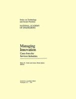 Managing innovation : cases from the services industries /