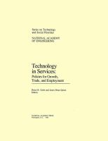 Technology in services : policies for growth, trade, and employment /
