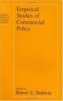 Empirical studies of commercial policy /