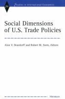 Social dimensions of U.S. trade policies /